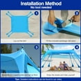thumbnail image 5 of Rhino Valley Beach Tent Sun Shelter, Beach Canopy Tent Sun Shade UPF50+ Protection with 8 Sandbags 4 Stability Poles, Outdoor Beach Shade Canopy for Beach, Camping, Fishingach, Camping, Fishing, 5 of 10
