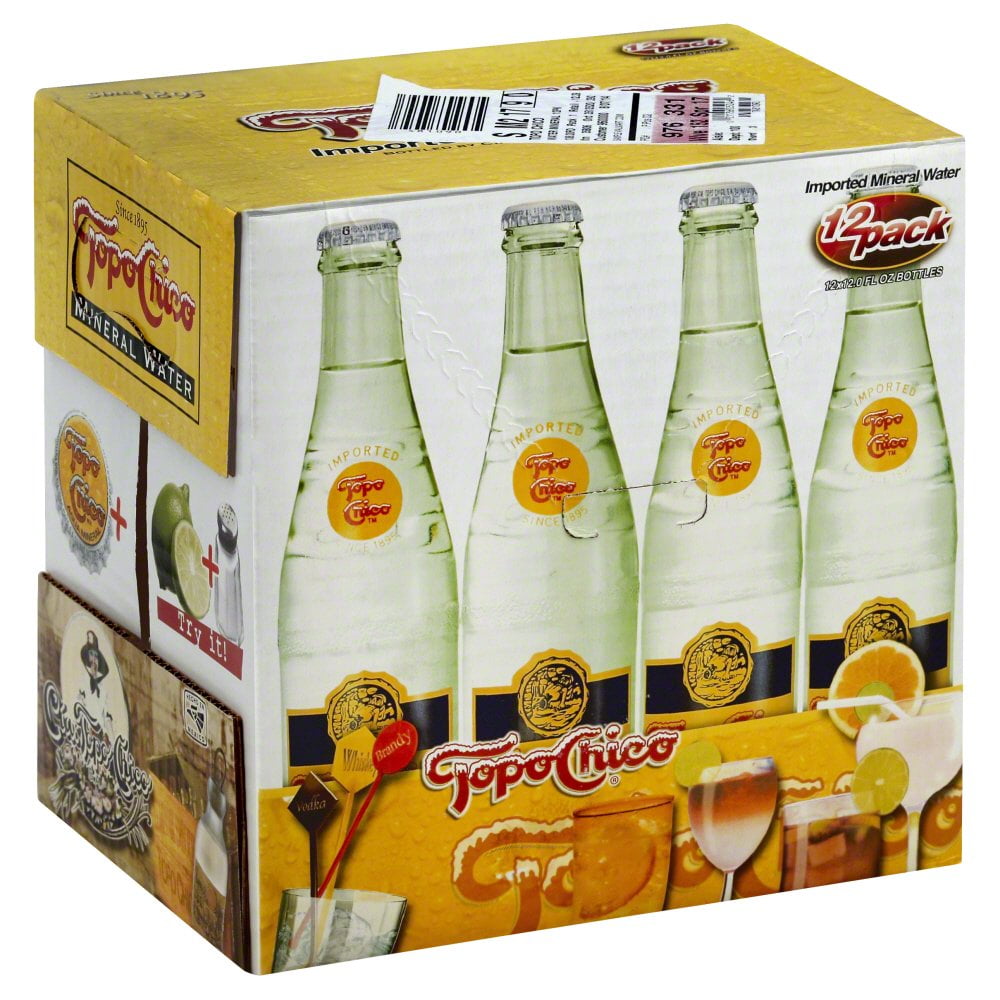 Topo Chico, Original Mineral Water 12 12oz, Glass Bottles (Pack Of 2