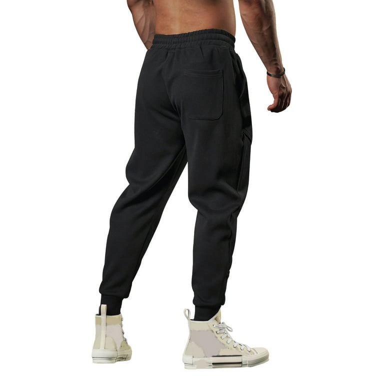 Yievot Mens Track Pants Clearance Pure Baggy Workout Pants Breathable  Outdoor Sports Mountaineering Trousers Black 2XL 