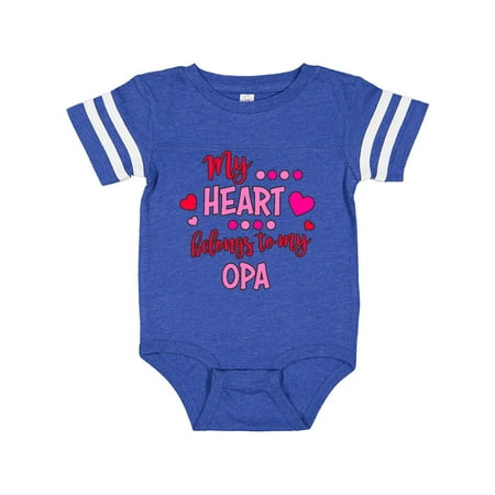 

Inktastic My Heart Belongs to my Opa Gift Baby Boy or Baby Girl Bodysuit