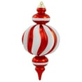 thumbnail image 4 of Northlight Shatterproof Commercial Size Finial Christmas Ornaments - 10" - Red and White - Set of 4, 4 of 6