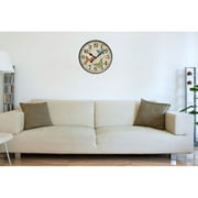 Westclox 12 Round Butterfly Wall Clock