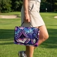 thumbnail image 4 of Yuyamidu Boho Mandala Flower Golf Cart Seat Cover for Front Seats, Purple Club Car Seat Blanket with Pockets, Soft Golf Cart Seat Towel for Club Car Travel Sports Accessories, 4 of 8