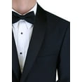 thumbnail image 3 of DTI BB Signature Men's Black One Button Shawl Lapel Wool Tuxedo Suit Black, 3 of 3