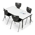 thumbnail image 2 of MooreCo Porcelain Steel Dry Erase Rectangle Activity Table in White/Black, 2 of 4