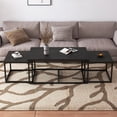thumbnail image 6 of Nesting Coffee Tables,3 Piece Living Room Coffee Table, Rectangular Coffee Table Set,End Table Side Tables for Living Room Bedroom(Black), 6 of 12