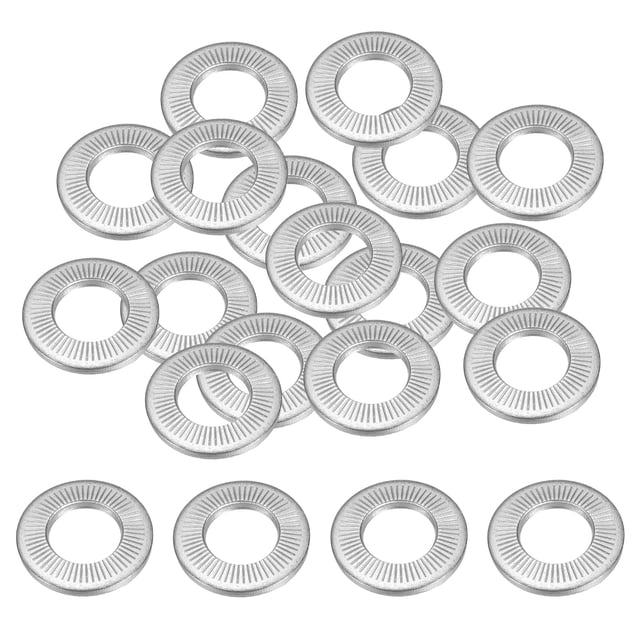 Uxcell Disques à Ressort en Acier Inoxydable 304 Belleville M16x32mm Joint Plat Rondelle Métrique Conique 30 Pcs