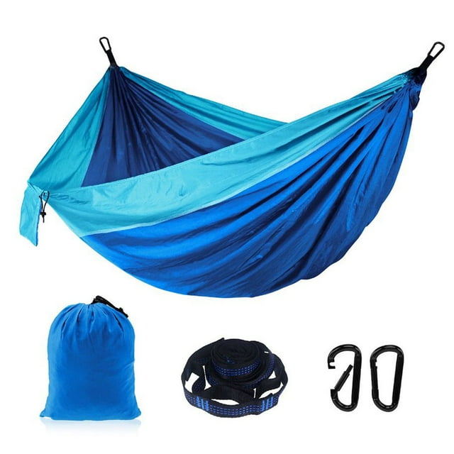 Camping Hamac Double pour 2 Personnes Hamac Extérieur Portable pour la Randonnée Randonnée Voyage Patio Arrière-Cour