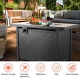 thumbnail image 4 of AVAWING Propane Fire Pit Table, 60,000 BTU Square Gas, Outdoor, Protective Cover, Stainless Steel, 4 of 7