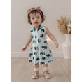 thumbnail image 6 of BemeyourBBs Kids Toddler Baby Girl Summer Golf Football Dress Outfit Athletic Workout Dress Clothes Sleeveless Tank Dress Lapel Collar Half Zipper A Line Dress Party Princess Dresses, 6 of 9