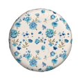 thumbnail image 4 of Spare Tire Cover, Blue Rose Flowers Wheel Cover Tire Covers For Trailers Car Truck Camper Universal Tire Covering Fits Diameter14"-17", 4 of 4
