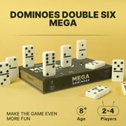 Mega Large 3 Dominoes Set for Adults and Kids – Dominoes Double 6 Classic Board Games – Double Six Dominoes Set with 28 Tiles and Gift Case, Juegos de Mesa (MEGA)