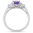 thumbnail image 4 of Everly Women's Created Sapphire and Created Amethyst Sterling Silver Ring, 4 of 7