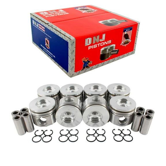 DNJ P4200 Standard Complete Piston Set Fits Cars & Trucks 94-03 Ford Club Wagon 7.3L OHV 16v