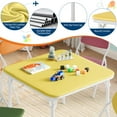 thumbnail image 4 of Yeshouse Juego de mesa y sillas plegables para niños de 5 piezas, juego de mesa y sillas para niños de 1 y 2 años para actividades para el comedor, la guardería y las aulas, 4 of 9