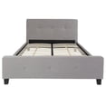 thumbnail image 2 of Tribeca Queen Size Tufted Upholstered Platform Bed in Light Gray Fabric, 2 of 6