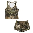 thumbnail image 4 of Xoenoiee Hunting Camo Print Girls Tankini Swimsuit 2 Piece Bathing Suits for Girl Round Neck Swim Tank Top and Bottoms for Swimming Beach Travel, 6-7 Years, 4 of 7