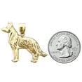 thumbnail image 3 of 14K Gold 34MM German Shepherd Pendant, 3 of 5