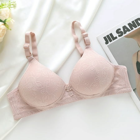 Brondbend Womens Sports Bras Push Up Wireless Lift Full Coverage Adjustable Straps Sexy Texture Comfortable Deep Cup Everyday Bras Comfy Sticky Bra for Holiday Online Shopping Coffee L