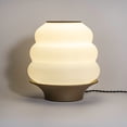 thumbnail image 5 of JONATHAN Y Honey Pot 12" Minimalist Classic Plant-Based PLA 3D Printed Dimmable LED Table Lamp, White/Brown, USA1001C, 5 of 9