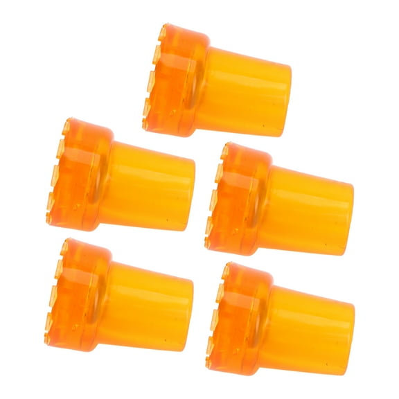 5PCS 22mm Single Angle Cane Tips Imitation Tire Texture Preservative Nonslip Rubber Translucent 7/8in Crutch Tips for Cane