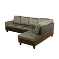 thumbnail image 2 of Hommoo Flannel and PVC Living Room Furniture Sets, L Shaped Couches and Sofas, Modern Sectional Sofa for Home&Office, Taupe (No Ottomans), 2 of 8