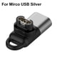 thumbnail image 1 of Adaptador de carga para Garmin Forerunner 265 265S 965 2023 (Silver Micro USB), 1 of 5