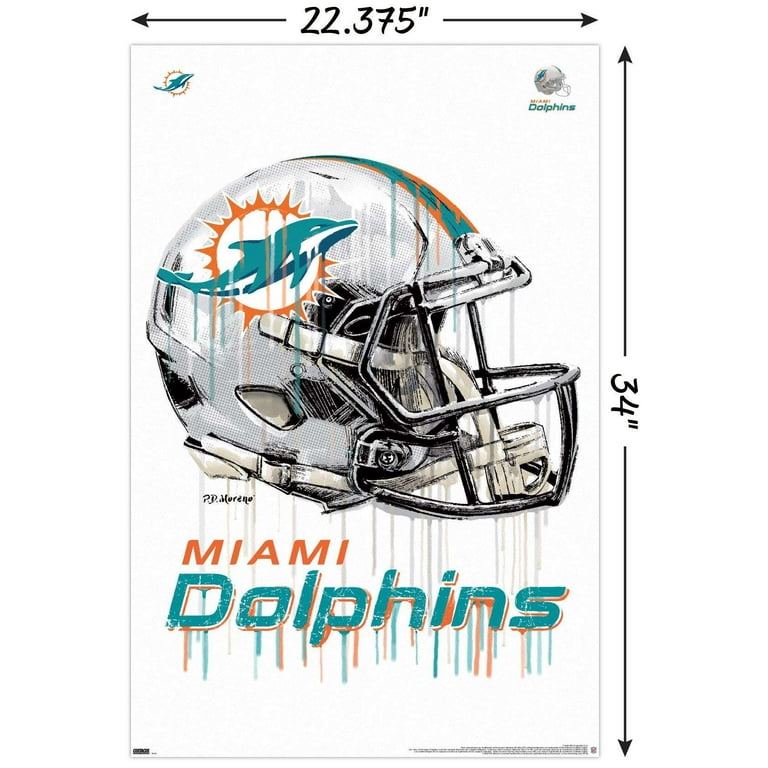 NFL Miami Dolphins - Drip Helmet 20 Poster