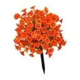 thumbnail image 4 of CarpNettore Artificial Morning Glory Flower Garden Stake Lifelike Easy to Set up Faux Flower Orange, 4 of 9