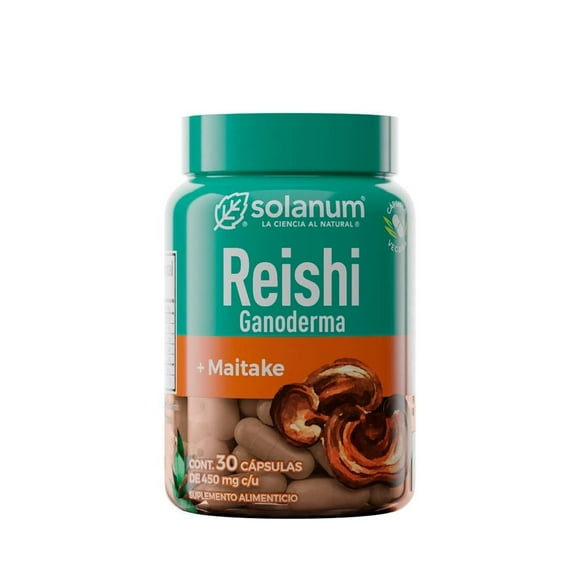 Suplemento alimenticio Solanum HB ganoderma + maitake 30 cápsulas de 450 mg