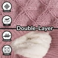 thumbnail image 6 of BambooMN Women's Frosted Bloom Hooded Scarf with Fleece-Lined Hood Warm Beanie - Magnolia, 6 of 6