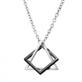 thumbnail image 3 of Collier Triangle Géométrique Clavicule Homme, Triangle Carré en Acier Inoxydable sur Chaîne, Pendentif Carré Imbriqué, 3 of 3