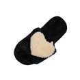 thumbnail image 2 of Women's House Slippers Fuzzy Fluffy Warm Open Toe Home Shoes Indoor and Outdoor Slipper Beige 7.5-8.5, 2 of 7