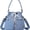 Blue, variant on Fashion Shoulder Crossbody Bag for Women, Adjustable Drawstring Bucket Bag Nylon Tote Satchel Handbags Purse for Commuting