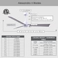 thumbnail image 6 of Matthews Fan Company AK-MWH-BW-56 Alessandra 56” Matte White Ceiling Fan with 3 Barn Wood Blades, Remote Control, Indoor/Outdoor Wet Rated, 6 of 6