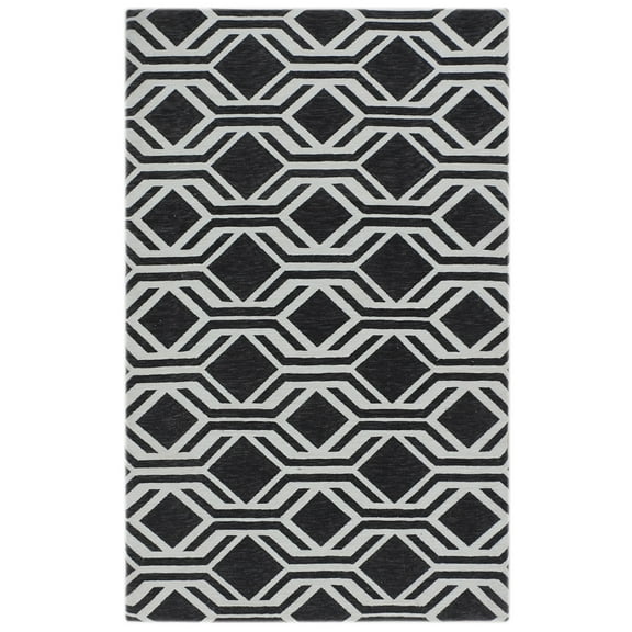 RugSmith Gray Geometric 20in. X 36in. Anti-Fatigue Kitchen Mat - 20"x36"