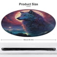 thumbnail image 2 of Colorful Lone Wolf Round Rugs -Washable Non-Slip Small Round Area Rug Throw Soft Circle Rugs for Bedroom, Modern Print Indoor Carpet for Entryway Sofa Living Room, 2 of 7