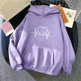 thumbnail image 2 of Patlollav Hoodies Woman Autumn Winter Hoodie Sweatshirt Long Sleeved Comfortable Pullover Tops with Pockets, 2 of 6