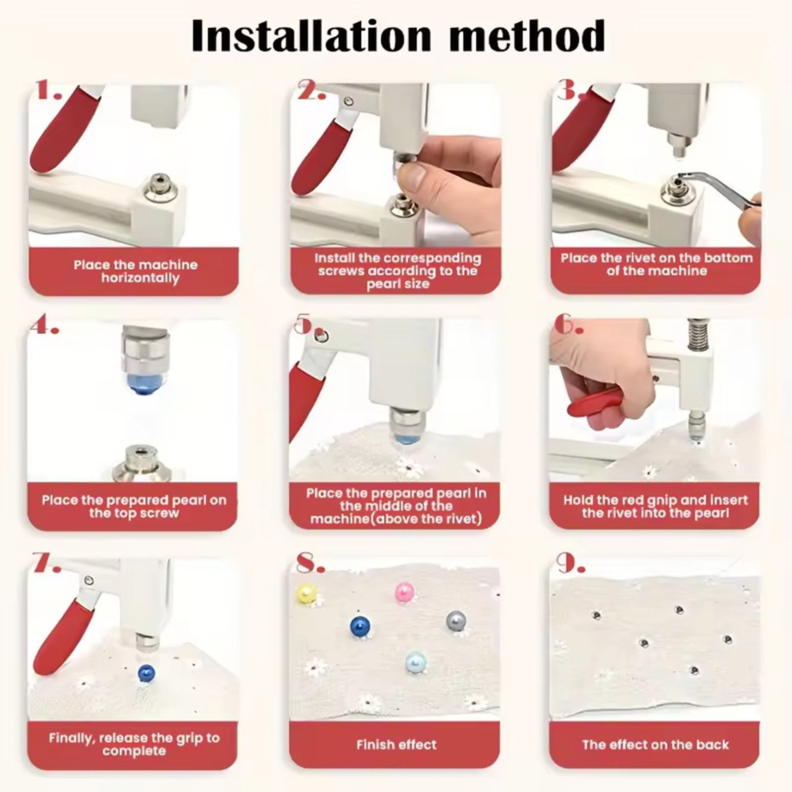 Handheld Automatic Beading Device Efficient Jewelry Crafting Tool Alloy Beading Machine for Jewelry Crafting Enthusiasts