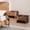 Walnut Brown, variant on Floating Nightstand with Charging Station, Drawer and Open Shelf | Modern Black Wall Mounted Bedside Table, Minimalist Wooden Floating Night Stand for Bedroom Small Spaces