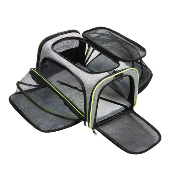 Collapsible Cat Carrier Expandable Soft Sided Pet Travel Bag Handbag Shoulder