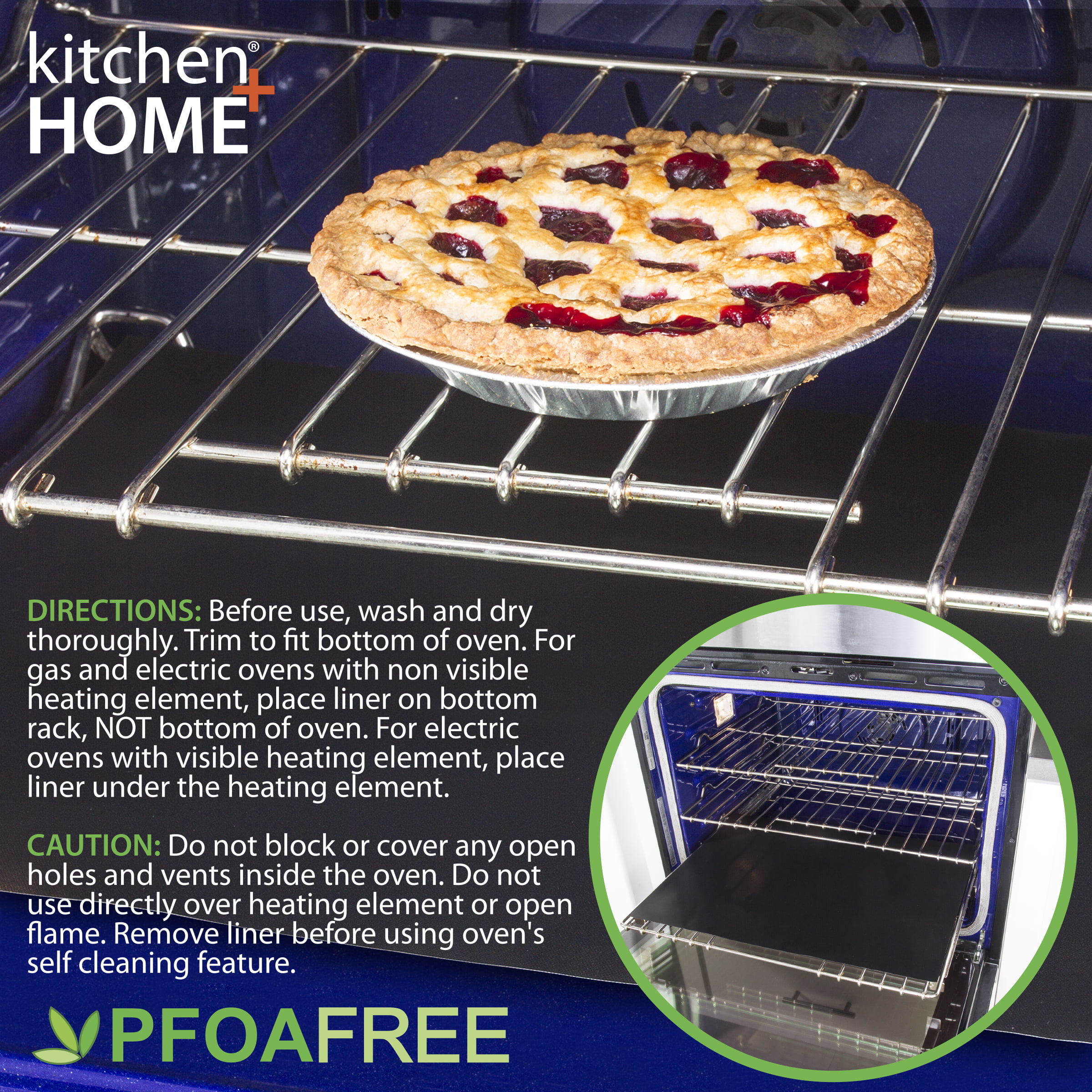 2 Gas Microwave and Toaster Ovens 5PC BPA Free Non-Stick Oven Liners or Pan Liners- Heavy Duty Use for Electric Diadia Large Oven Liner 