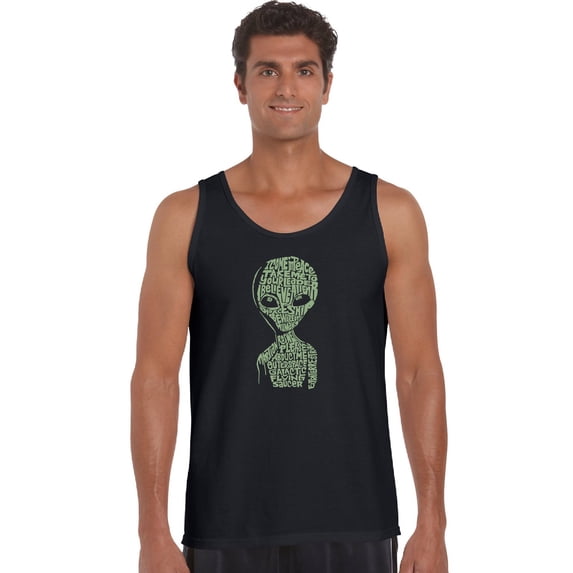 LA Pop Art Men's Word Art Tank Top - Alien