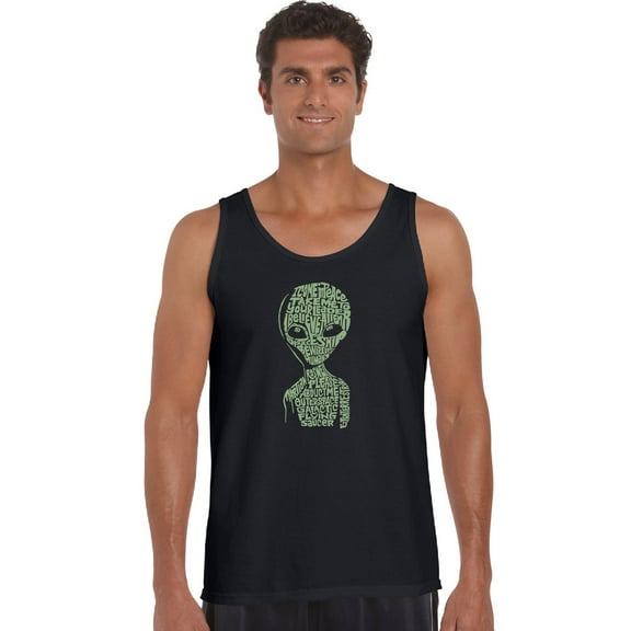 LA Pop Art Men's Word Art Tank Top - Alien