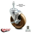 thumbnail image 2 of 5 Inch High Temp Phenolic Wheel Swivel Bolt Hole Caster with Brake SCC, 2 of 2