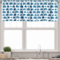 thumbnail image 3 of Ambesonne Animal Valance & Curtain, Blue Animal Theme, 55"x24", Blue White, 3 of 6