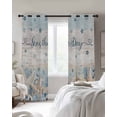thumbnail image 3 of Blue Ocean Blackout Curtains for Bedroom Living Room, Seas The Day 72 In Long Thermal Insulated Room Darkening Drapes Grommet Window Treatments, 52 x 72 In, 3 of 9
