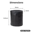 thumbnail image 6 of VENTOPYR 2-Piece Set Painted Black Concrete End Table,Faux Wood Tree-Trunk Stool, 6 of 7