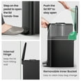 thumbnail image 6 of Cesun 1.6 Gallon Small Bathroom Trash Can, Stainless Steel Garbage Bin with Lid, Matte Black, 6 of 7