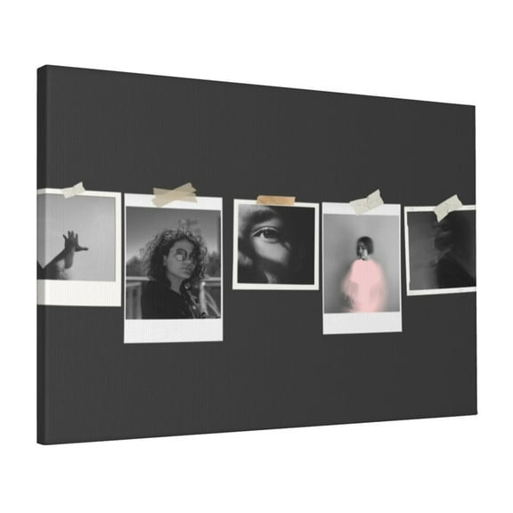 Custom Canvas Prints Dark Monochromatic Creative Aestheticgraphy Film Personalized Photo Image Collage DIY Framed Kit Wall Art Picture Room Decor 16x20 inch